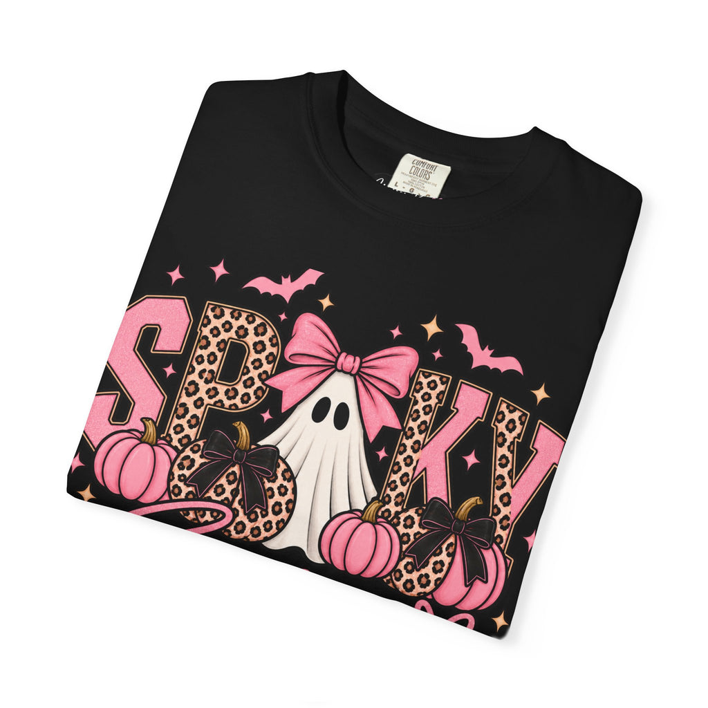 Spooky Season Pink Leopard Tee