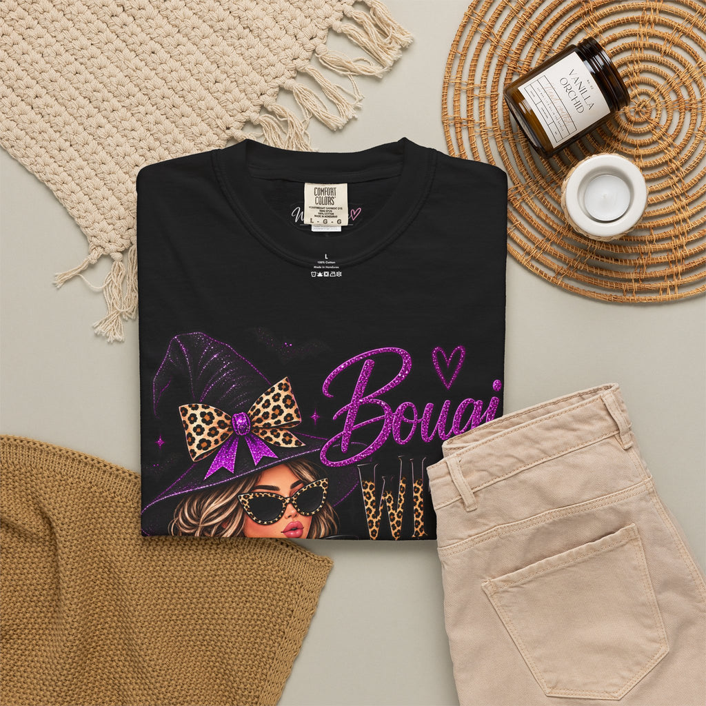 Bougie Leopard Witch Halloween Graphic Tee