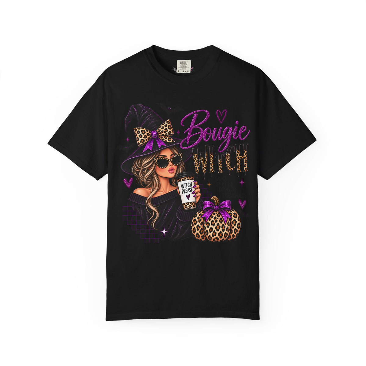 Bougie Leopard Witch Halloween Graphic Tee