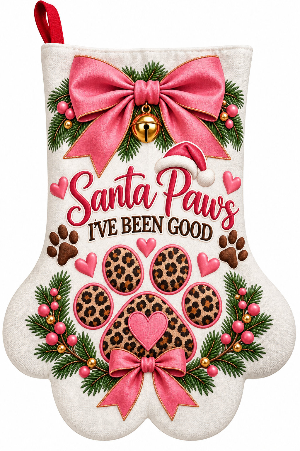 Santa Paws Pet Christmas Stocking - I've Been Good