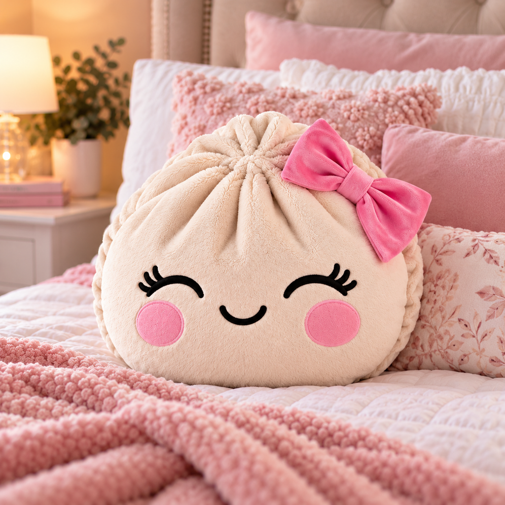 Kawaii Dumpling Pillow — Cute Plush Cushion