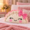 Kawaii Ruffle Dumpling Custom Shaped Pillow | Cute Plush Cushion